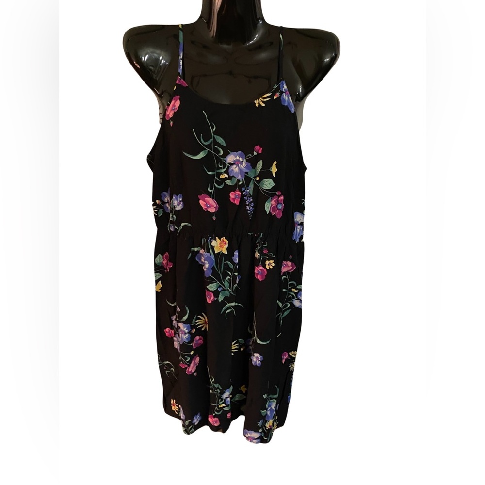 Old Navy Size 16 XXL Spaghetti Strap Flower Floral Print Mini Dress
